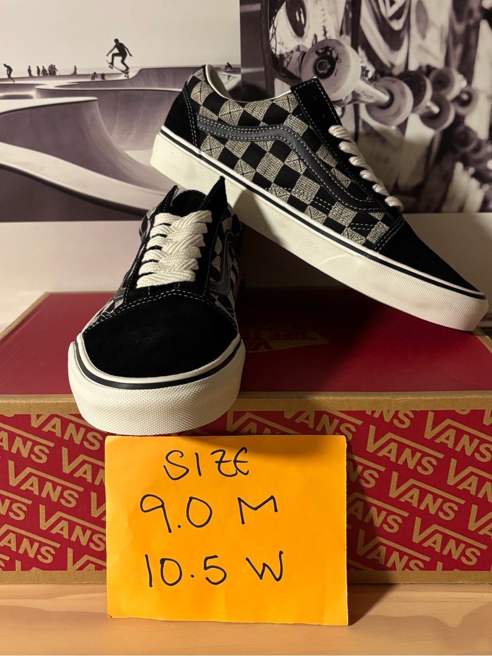 Vans Old Skool Checkers sz 9.0 Men’s 10.5 Woman